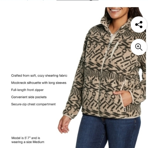 Eddie Bauer Jacket Womens Dark Gray Fleece Full Zip Outerwear Long Sleeve - Picture 4 of 8